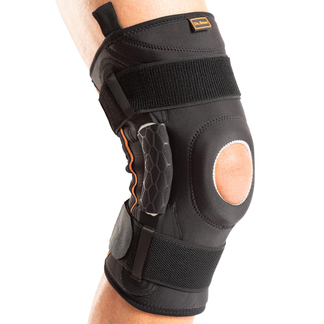 DR. BRACE® ELITE Adjustable Knee Brace with Side Stabilizers & Patella Gel Pads for Maximum Knee Pain Support and fast Recovery for Men and Women