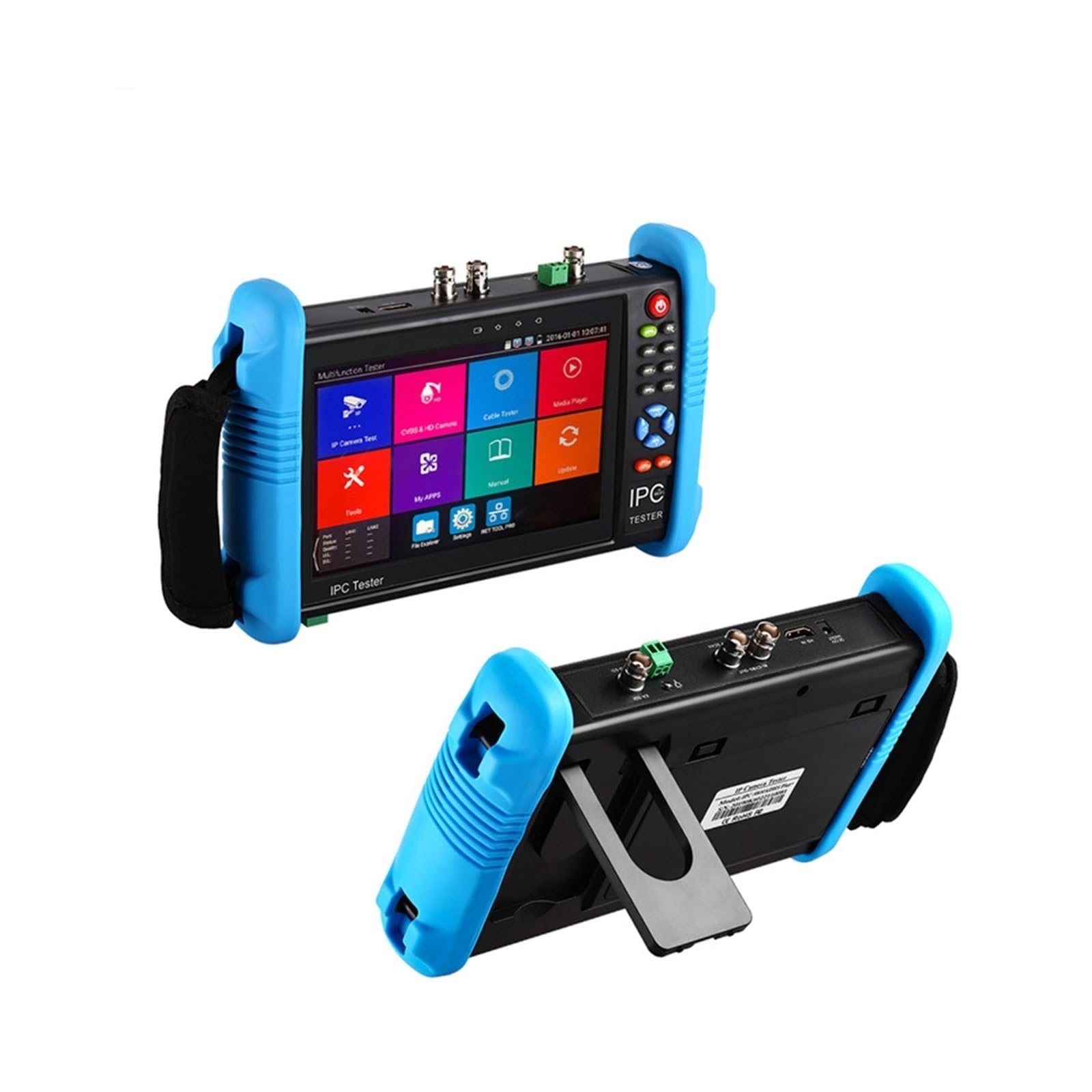 Tester CCTV, Tester for telecamera di sicurezza CCTV 6 in 1 da 7 pollici, supporta TVI8MP, CVI8MP, AHD8MP, EX-SDI8MP, tester portatile con uscita 12V