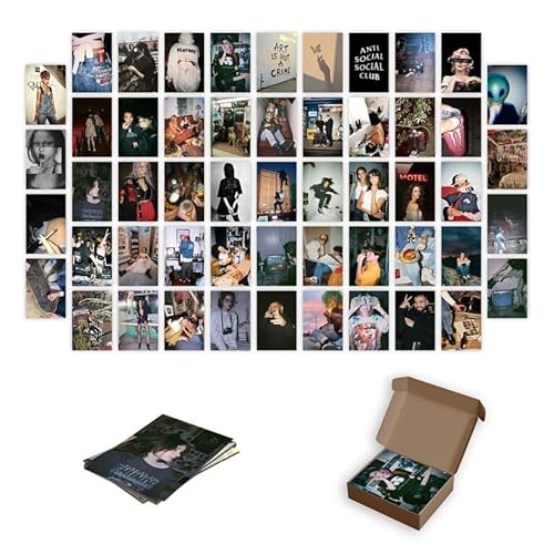 ATEVON Grunge Aesthetic Wall Collage Kit – Set of 54 4x6 Posters for Edgy Room Decor, Alternative & Punk Rock Art Prints for Bedroom, Dorm, Teen Rooms & Indie Living Spaces