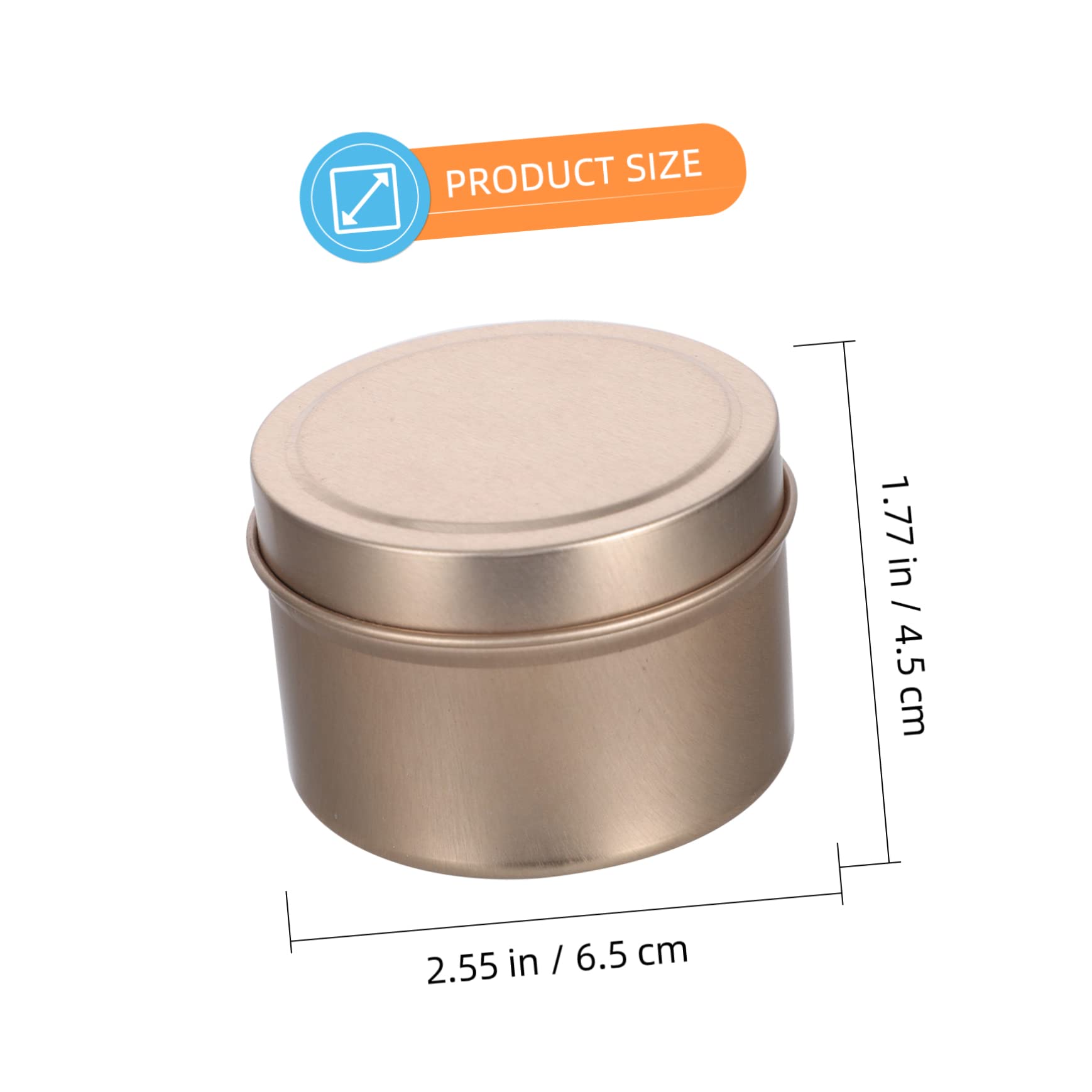 HOMSFOU 2 Sätze Roségold Kerzendosen Rund Auslaufsichere Nachfüllbare Candle Container Für DIY Kerzenherstellung Kosmetik Schmuckaufbewahrung Breiter Öffnung Vielseitig 12 Stück * 2
