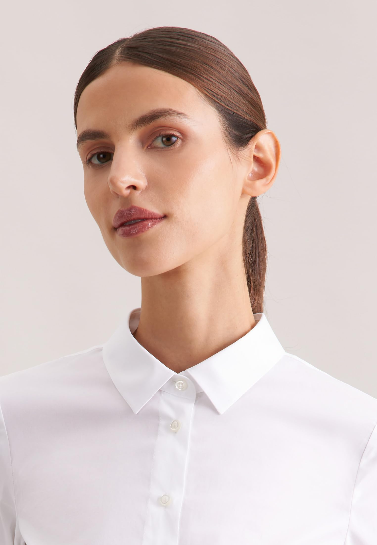 Seidensticker Camicetta da donna - camicetta da città - camicetta a camicia - vestibilità regolare - manica lunga - tinta unita - 100% cotone