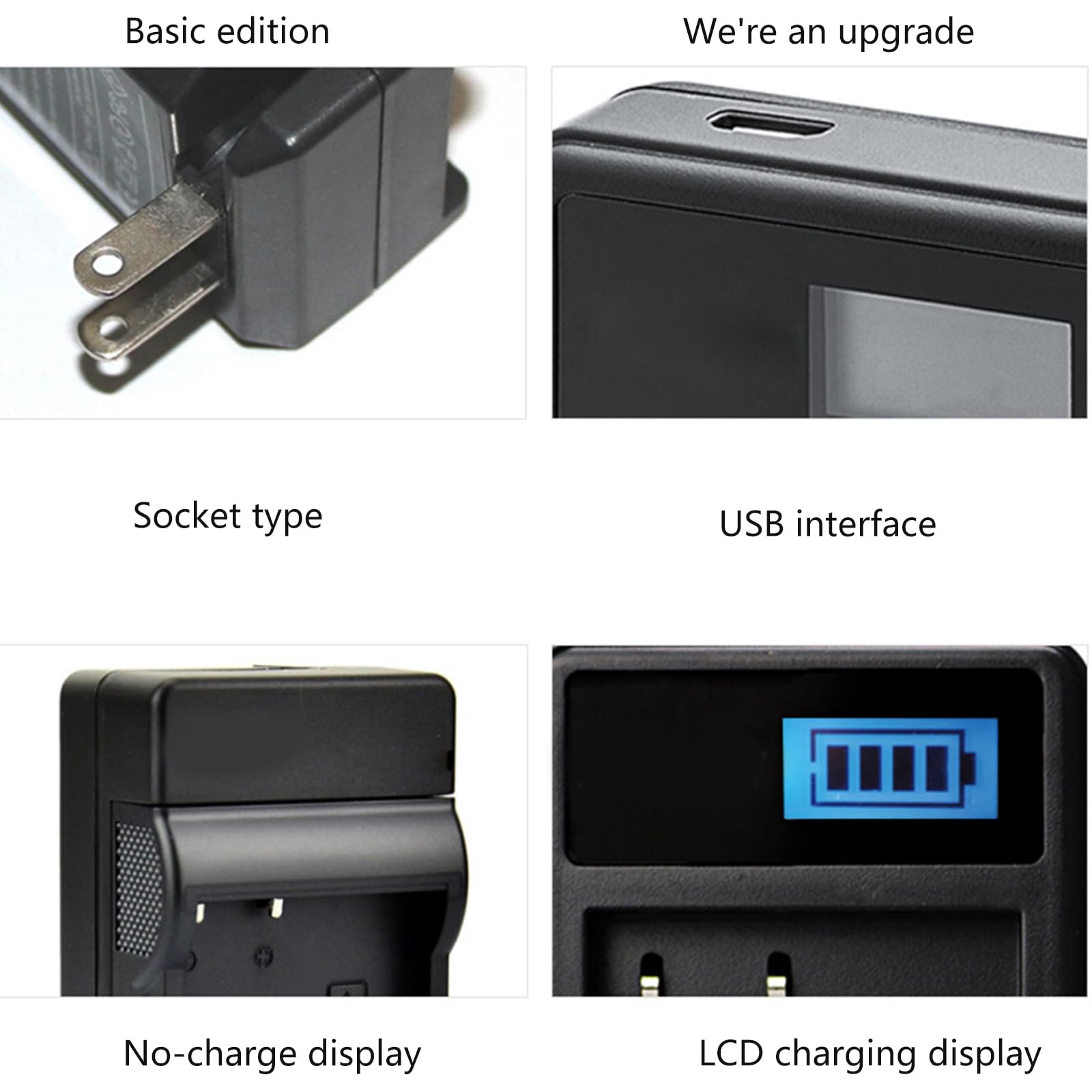 Amazon | 軽量 USB カメラバッテリー充電器 10L G1X G15 G16 SX40HS