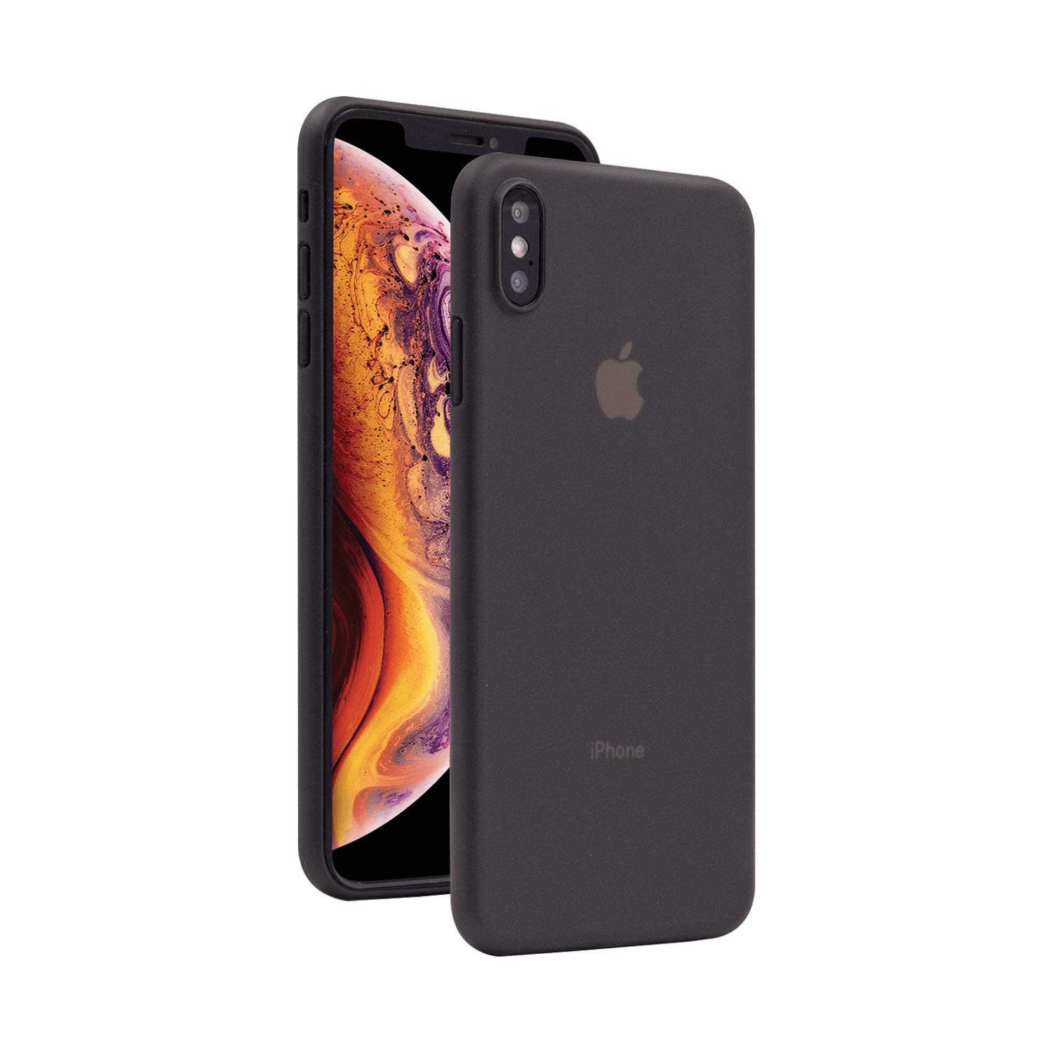 Deulec Ultra Thin Case Matt Finish Light Weight Slim Design - for iPhone Xs Max (Fossil Grey)