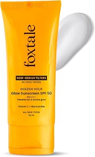 Foxtale Glow Sunscreen SPF 50 PA++++ with Vitamin C & Niacinamide, In-Vivo Tested, Sensitive-Skin Friendly, Made with 100%... Price In India