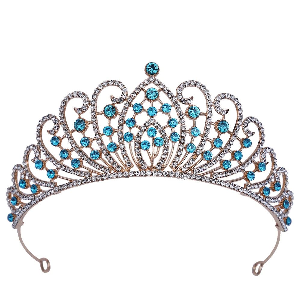Diademy i korony dla kobiet, barokowe proste geometryczne kryształowe korony ślubne tiary damskie opaski korona z kryształków konkurs diadem ślubne akcesoria do włosów.Clear,Pink,Silver