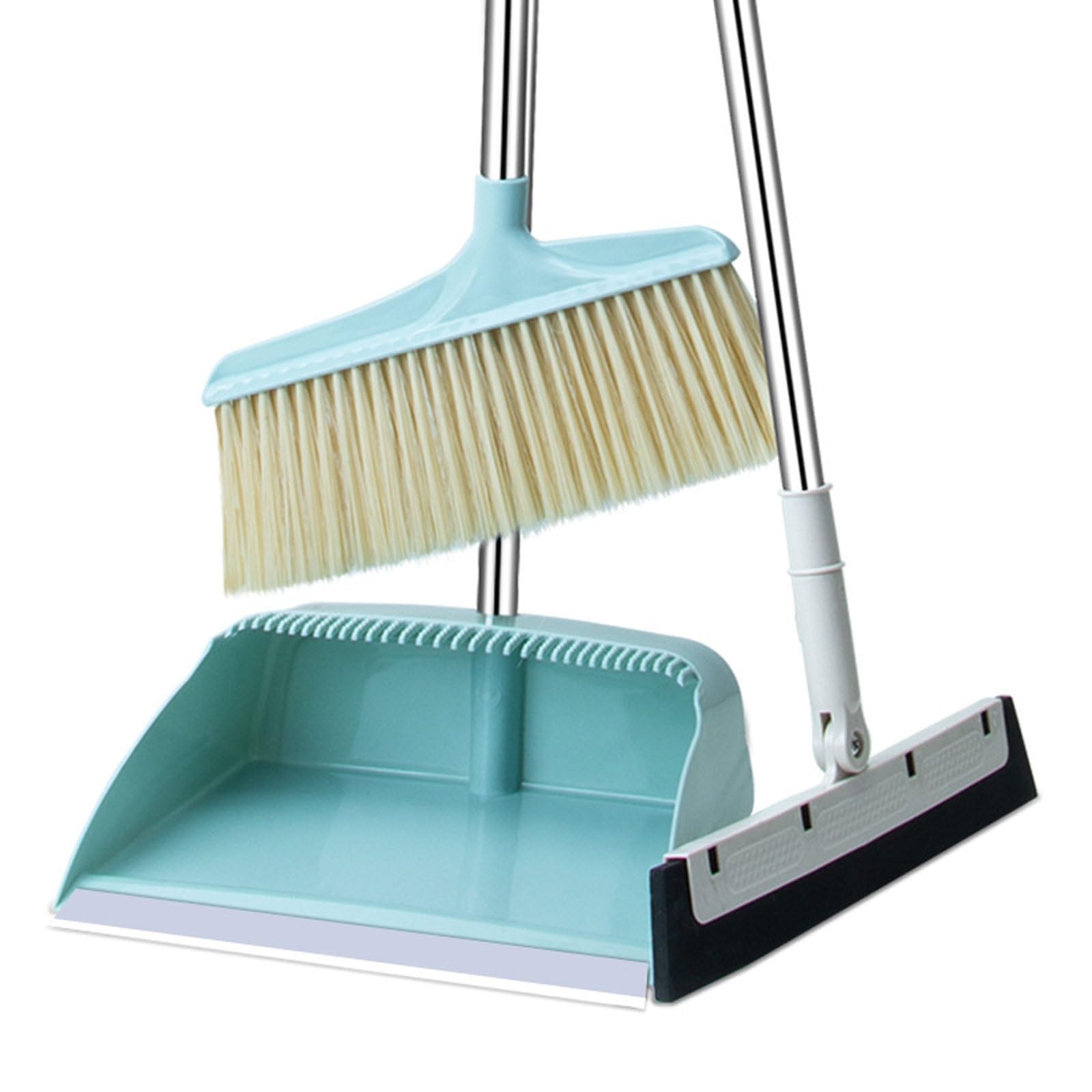Besen- und Kehrschaufel-Set for Zuhause, leichte, aufrechte Lobby-Besen- und Kehrschaufel-Kombination mit langem Griff, for den Außenbereich, for den Innenbereich, for Küche, Zimmer, Büro