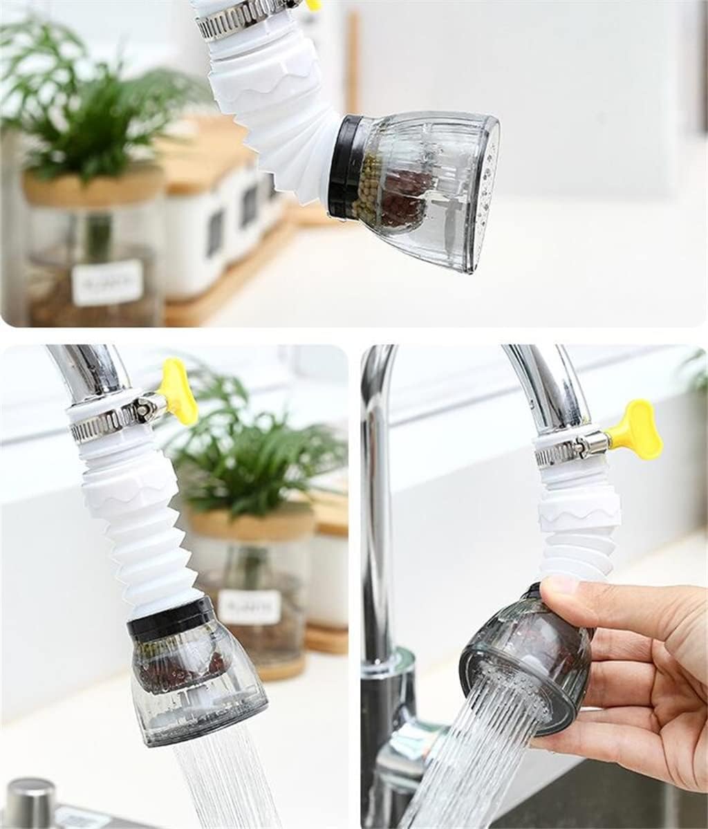 360 Degree Swivel Faucet Extender Adapter Universal Faucet Sprayer Nozzle Retractable Faucet Extender(D)
