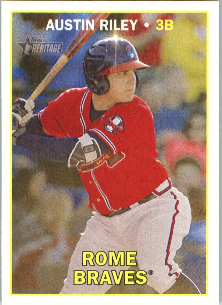 2016 Topps Heritage Minor League #69 Austin Riley Rome Braves Baseball Card-MINT