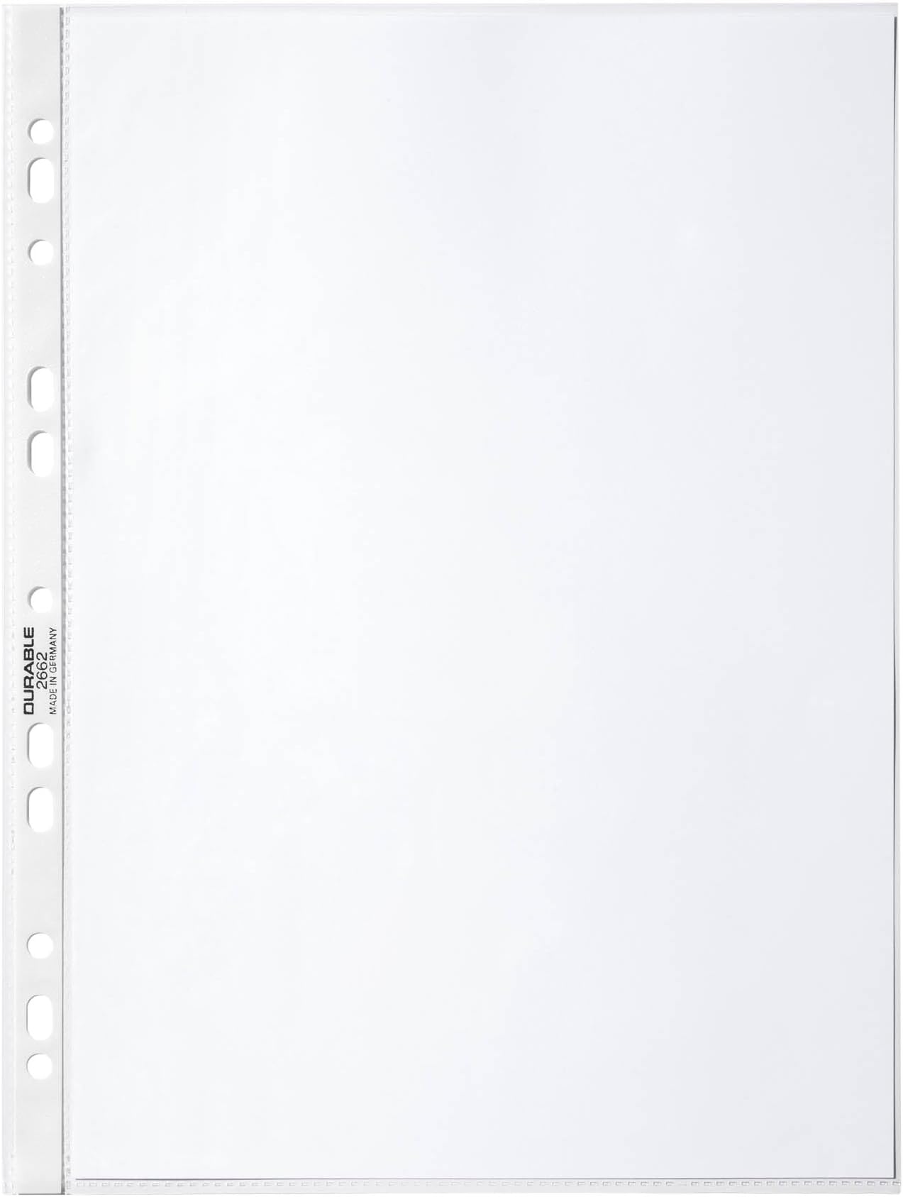 Durable 266819 Pochette Perforée Pour Document Format A4 Perforations