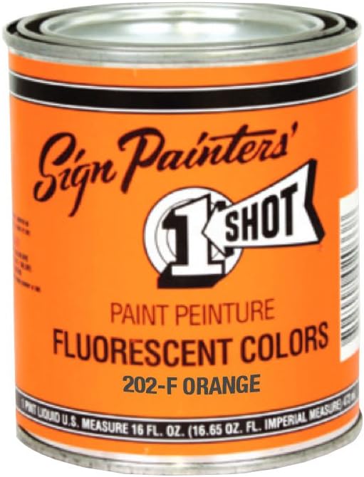 One Shot Flourescent Orange Quarter Pint