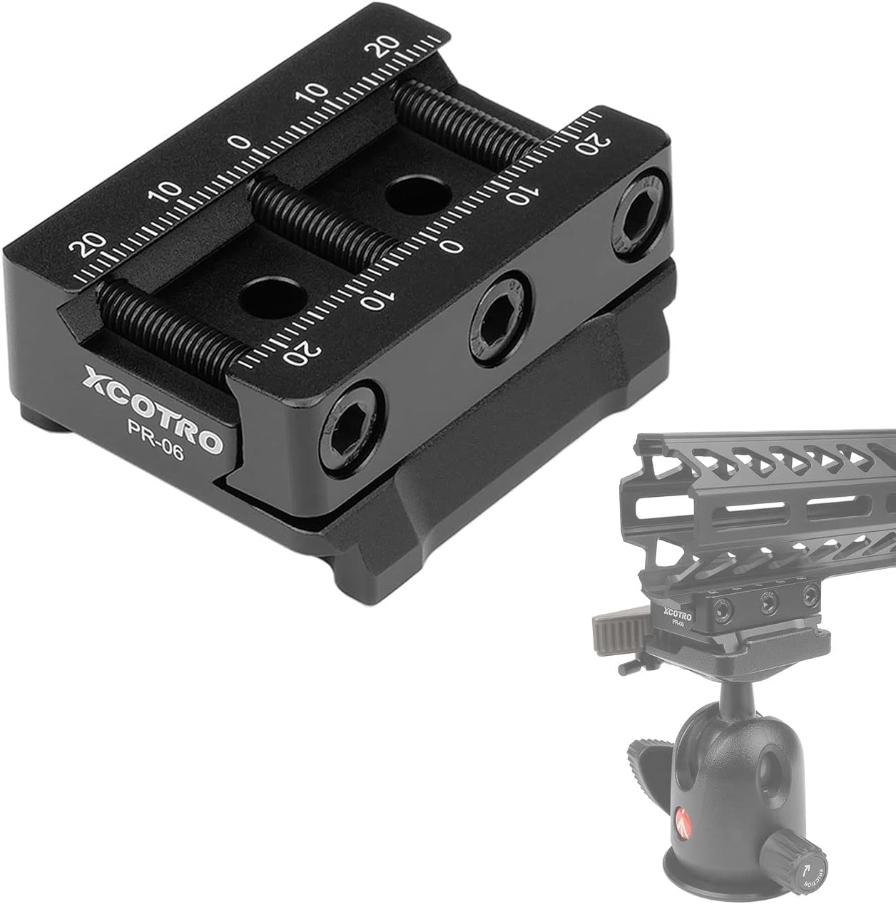 Metal Picatinny Dovetail Rail Clamp Tripod Plate Adapter