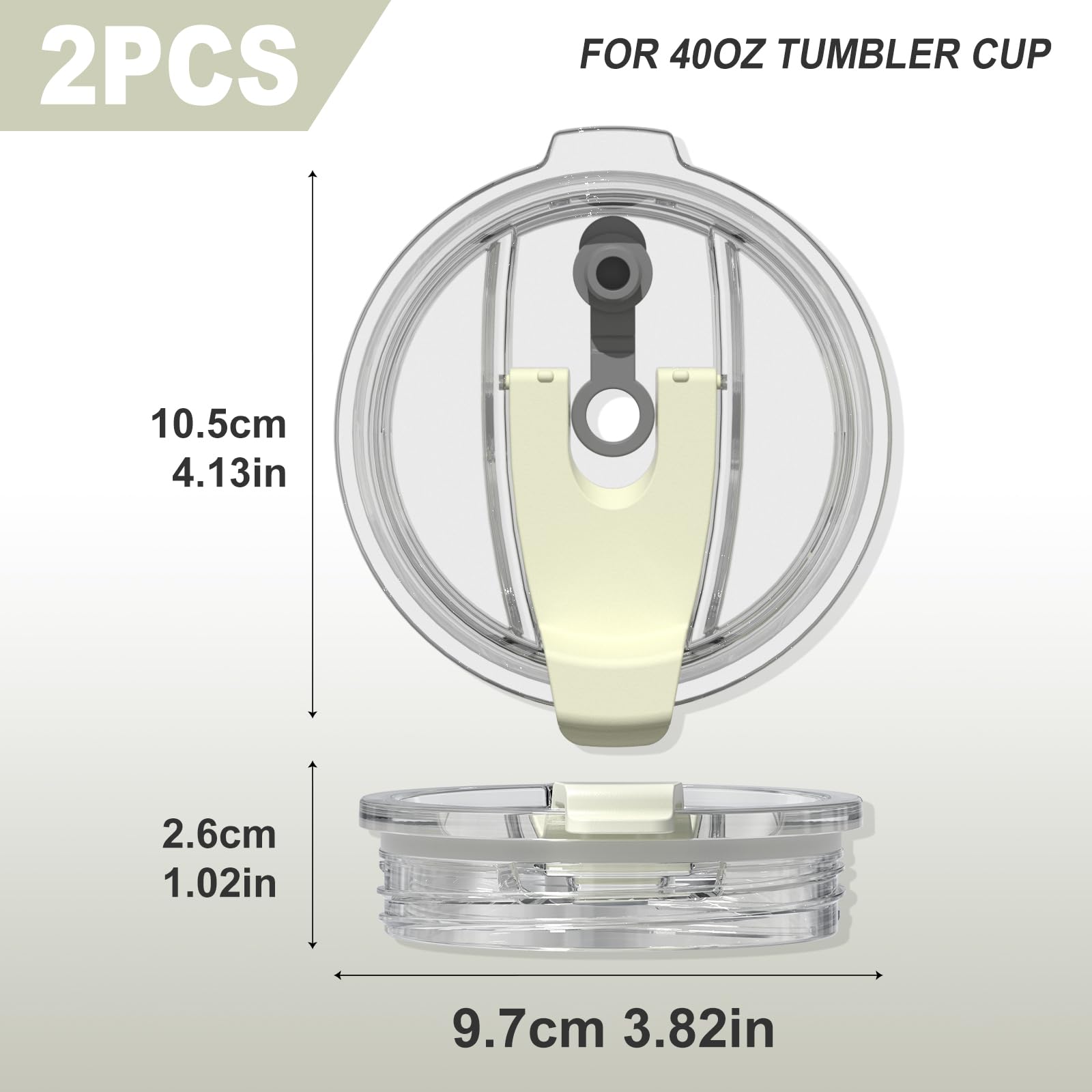 3 Pack Tumbler Deksel Vervanging voor 40 oz Stanley Cup