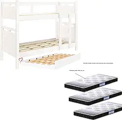 Treliche Jaspe com 3 Colchões D20 Espuma cor: Branco