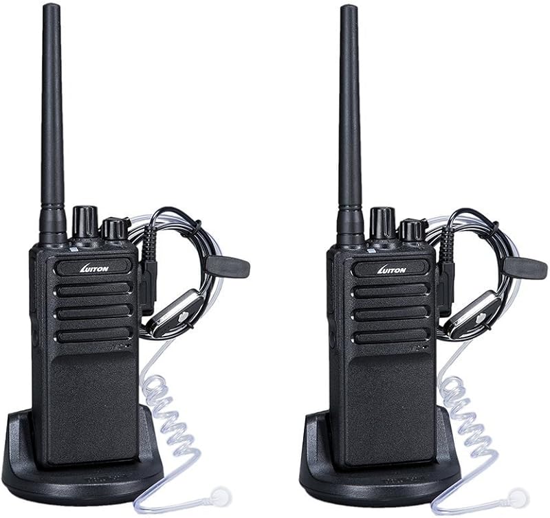 Walkie Talkies Voice Scrambler with Earpiece for Adults Outdoor CS Hiking Hunting Travelling Long Distance 2 Way Radios By Luiton (2 Packs)