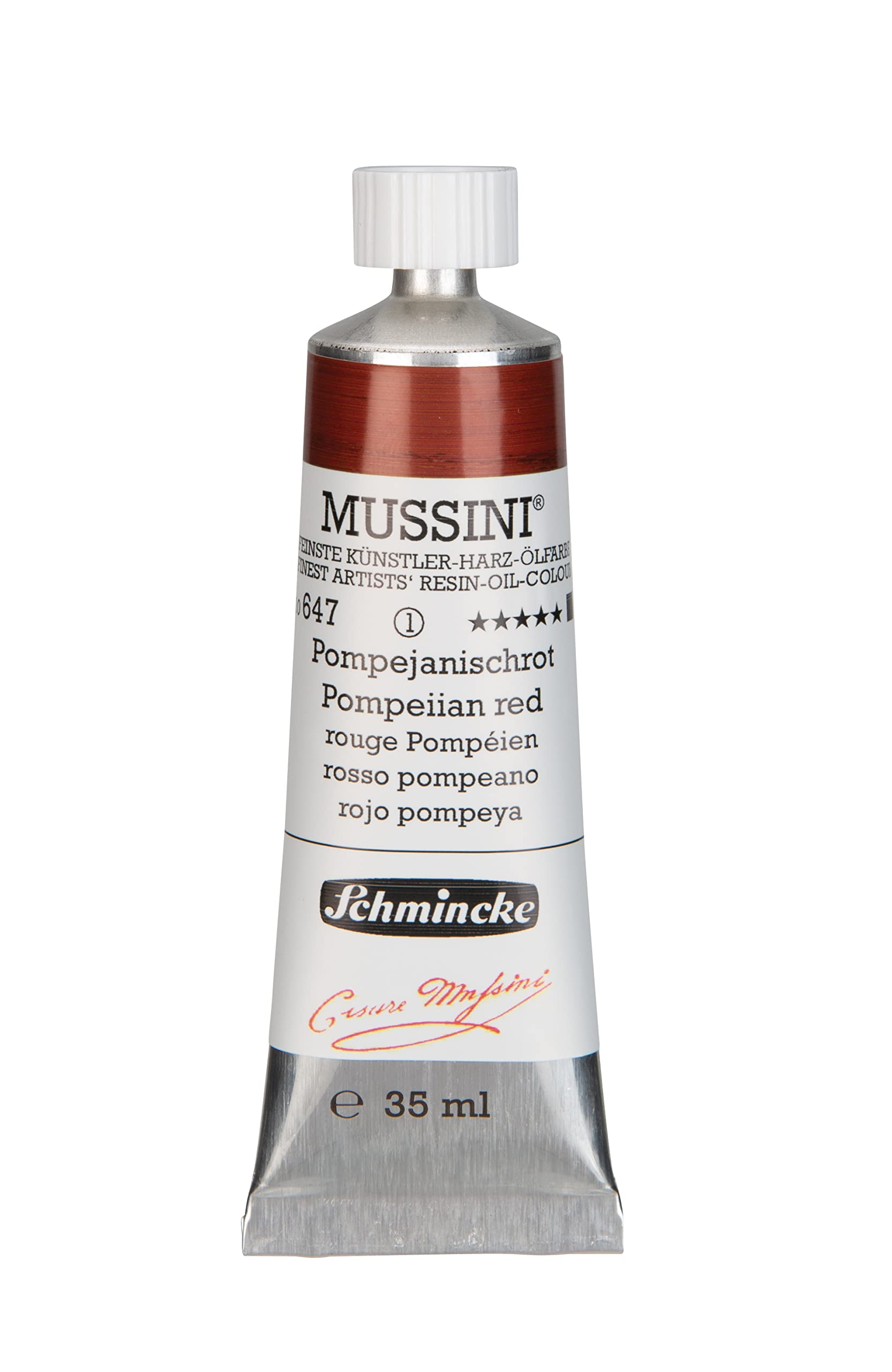 Schmincke : Mussini Oil Paint : 35ml : Pompeiian Red