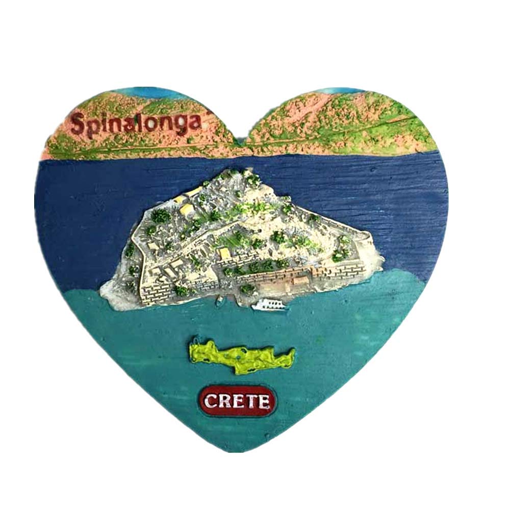 Spinalonga Crete Island Saronic Gulf Greece 3D Fridge Magnet Tourist Souvenir Gift Home & kitchen Decoration Magnetic Sticker Greece Refrigerator Magnet Collection