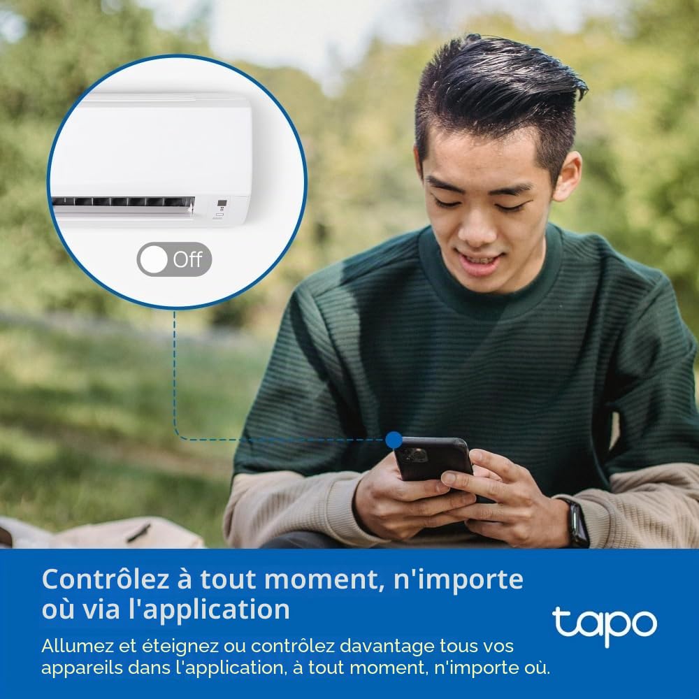 Tapo TP-Link Smart IR & IoT Hub, télécommande Infrarouge Tout-en-Un, certifié matière, compatibilité supérieure, contrôle de localisation, contrôle Hors Ligne, Commande vocale, sirène intégrée (Tapo