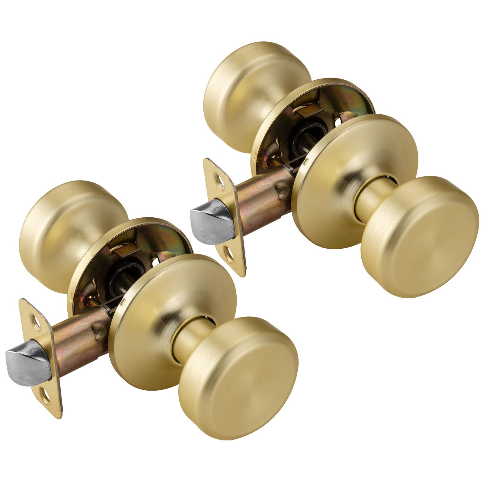 Black Door Knobs - 6 Pack Privacy Knobs -10