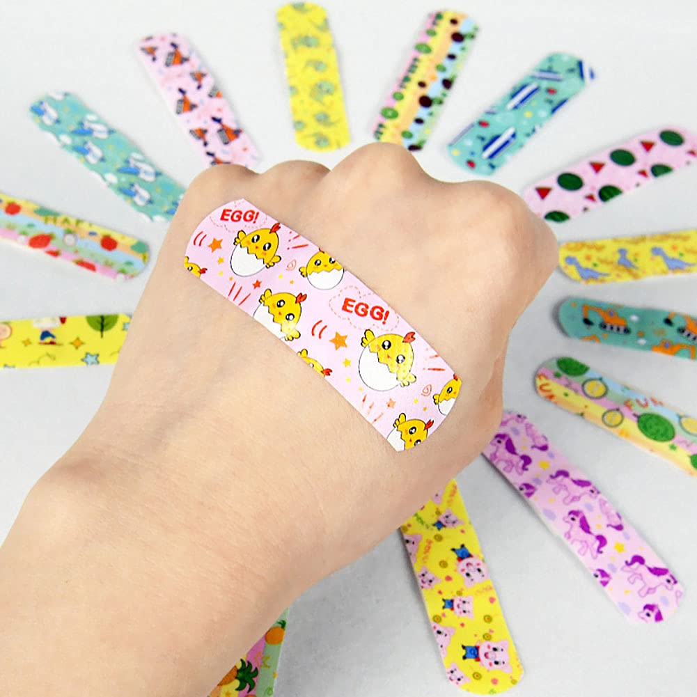 Cute Bandages 120pcs Cartoon Bandages for Children 10 Different Patterns Adhesive Bandages First Aid for Kids Entertainment Waterproof Stickers