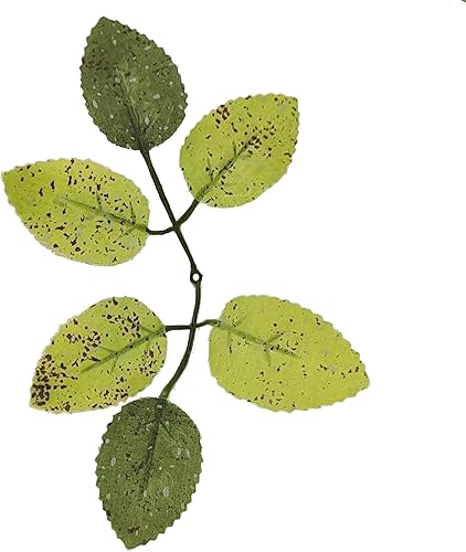 Miniatura 3 de Hojas verdes artificiales a granel vegetación de seda hojas de rosas falsas hoja de rosa sintética para bricolaje ramos de boda fiesta de novia