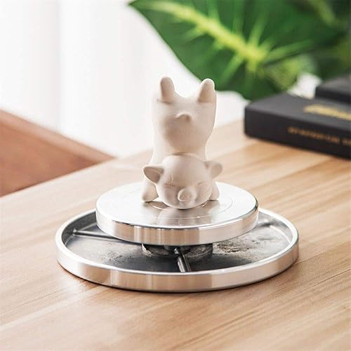 Miniatura 5 de Feqsky Plataforma giratoria de doble cara de 4.7 ''/5.9 '' para plataforma de escultura de arcilla cerámica rueda de cerámica herramientas