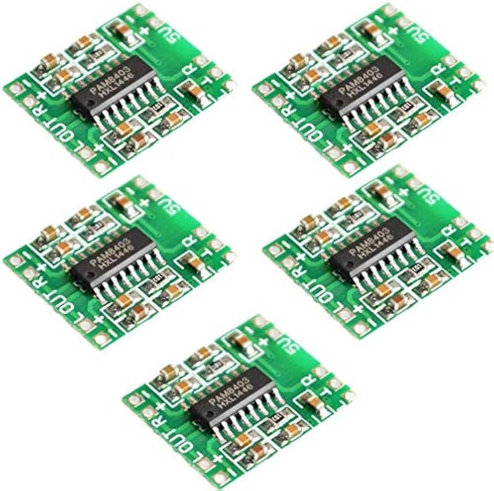 TECHTONICS PAM8403 3W Digital power Board 5V Class D Two Channel Stereo 3W+3W Audio Amplifier Module for 4/8 Ohm Speaker Dual/2 Channel Stereo Digital Power Player/Adapter (Pack of 5)-image-12