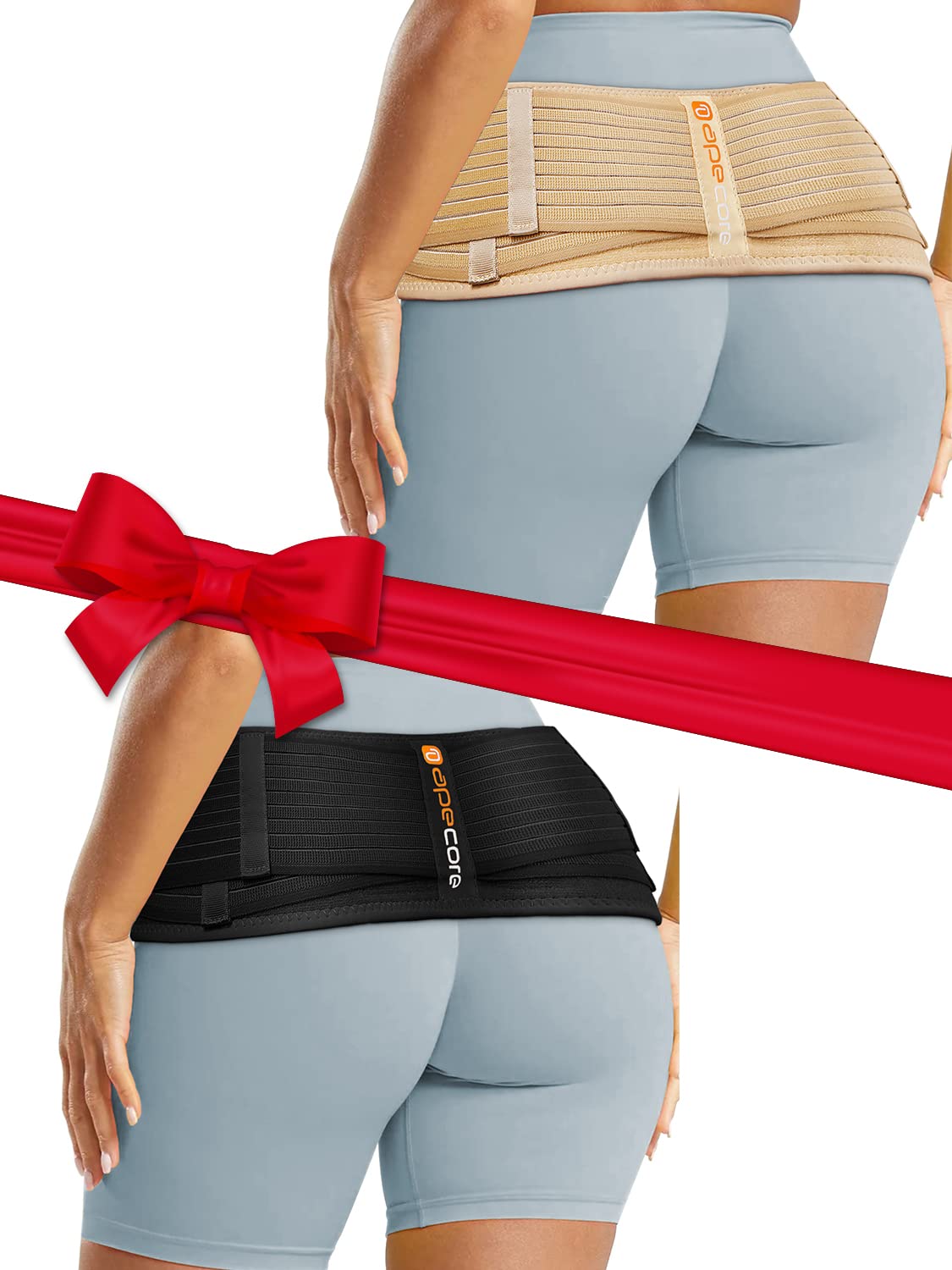 APECORE Sacroiliac Si Hip Belt [Size XL - Beige + [Size XL - Black]