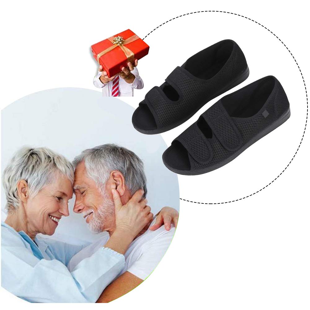 Sandali per diabetici da uomo, da donna, per piedi gonfi e anziani, con punta aperta, regolabili, traspiranti, ortopediche, per edema, artrite, comode, antiscivolo, per interni ed esterni
