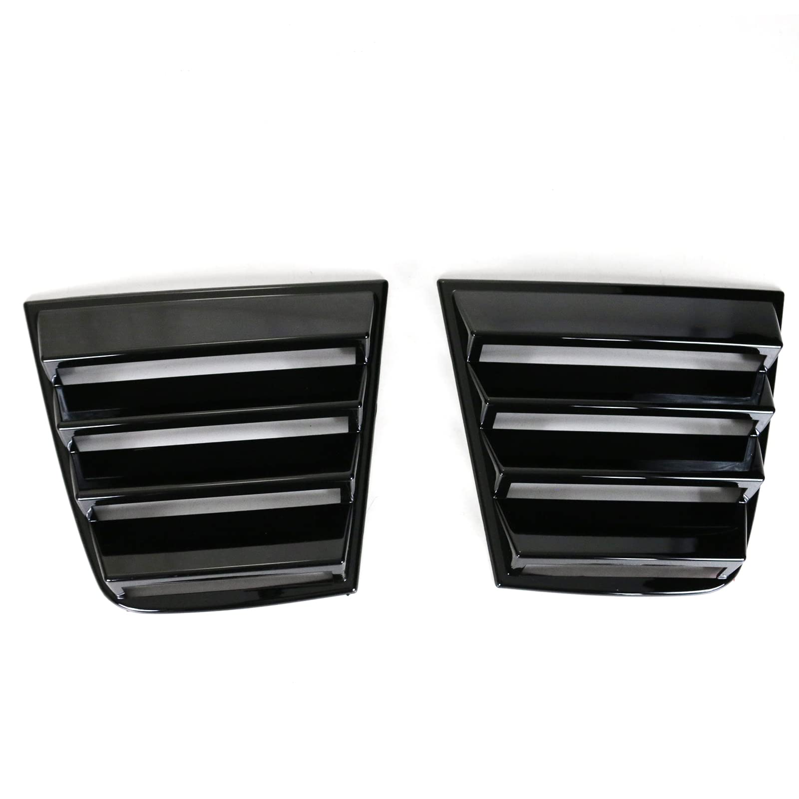 IKON MOTORSPORTS, Window Louver Compatible with 2011-2023 Dodge Charger, V1 Style Gloss Black Window Vents Guards Windshield Louvers Sun Rain Shade Cover, 2012 2013 2014 2015 2016 2017 2018 2019 2020