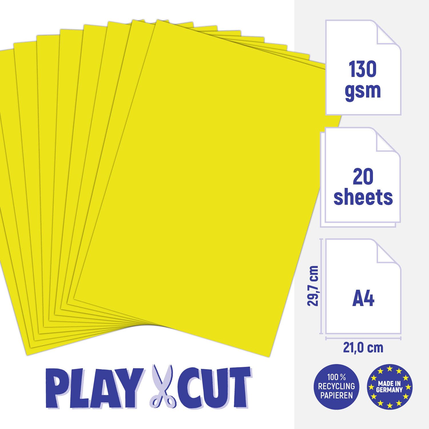 Papier à Lettres Jaune A4 – Lot De 100 Feuilles 120 G/m², Idéal Pour Impressions Et Créations