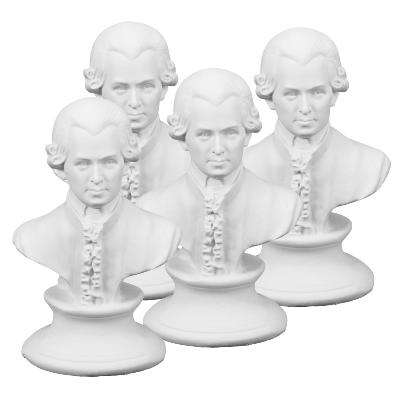 ERINGOGO 7cm Resin Musician Bust Statue Mini Musician Bust Sculptures Desktop Decoration Ornament