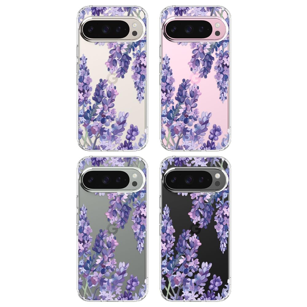 MOSNOVO Case for Google Pixel 10 & Pixel 10 Pro, [Buffertech 6.6ft Military-Grade Drop Protection] [Anti Peel Off Tech] Clear TPU Bumper Phone Case Cover Design - Cute Cherry — view 578