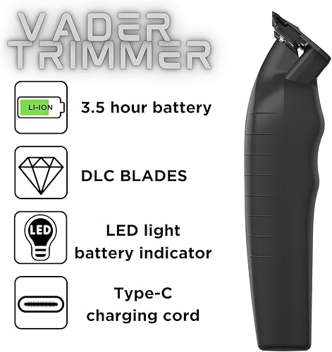 Miniatura 2 de Supreme Trimmer Vader Trimmer ST3778 (210 minutos de tiempo de funcionamiento) Cortadora de barba para hombres, cortadora de pelo profesional