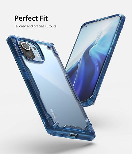 Miniatura 6 de Ringke Fusion-X - Funda compatible con Xiaomi Mi 11, diseño de protección de bordes resistente a los arañazos, color azul espacial