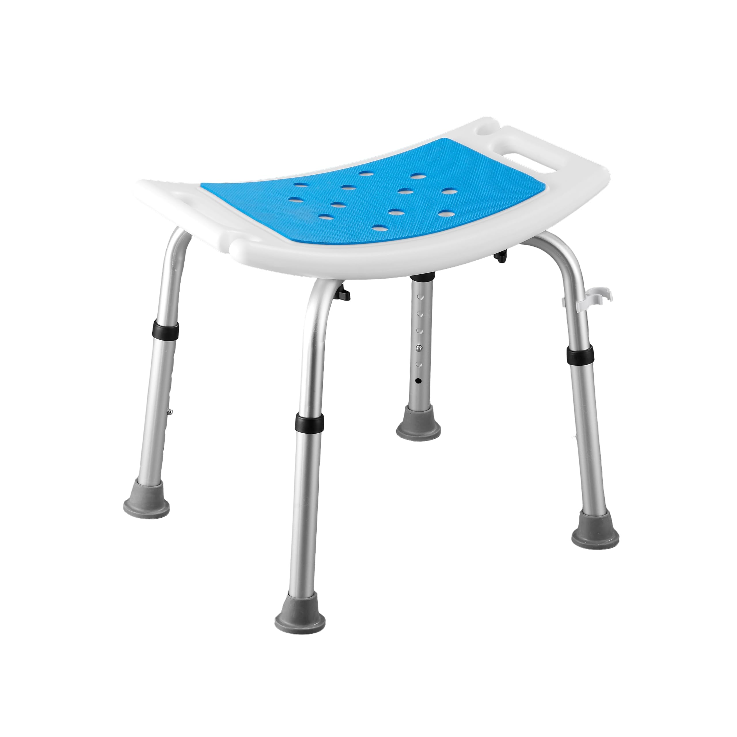Taburete de Ducha Ajustable Antideslizante VED: Silla de baño de Aluminio Ligero y Resistente al óxido para Personas Mayores, discapacitadas, Embarazadas y posoperatorias (de 38 a 51 cm)