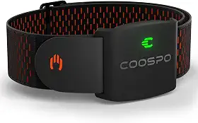 Braçadeira de Monitor de Frequência Cardíaca COOSPO HW9, Bluetooth 5.0 ANT+, Áreas HR, Calorias Queimadas, Sensor Óptico HRM, para Treinamento Físico, Compatível com Peloton, DDP Yoga, Wahoo