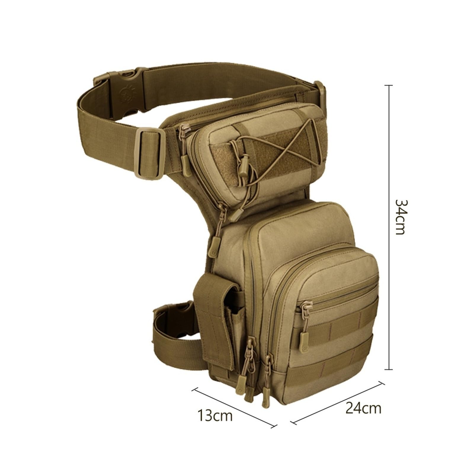 Generico Borsa da Gamba - Marsupio Multifunzionale in Nylon per Moto e Sport