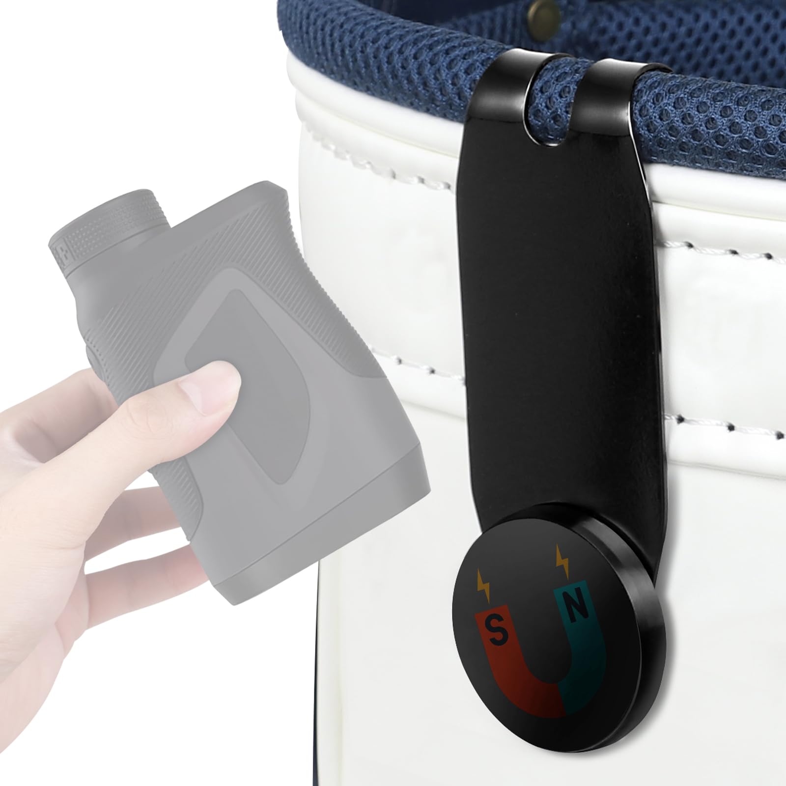 LZFAN Golf Bag Metal Landing Pad- Golf Bag Attachment for Magnetic Products, Metal Bag Clip Easily Access Magnetic Golf Accessories with Convenient