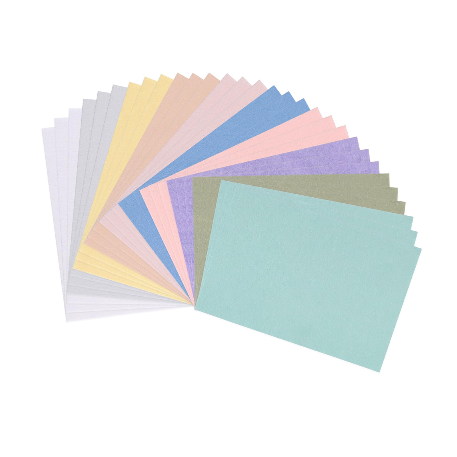 Vaessen Creative Felt Fabric Multipack-10 Pastel Colours-A4 (7.9 x 11.8) x 1 mm-30 Sheets-for Sewing, Crafts, Costumes, Flowers and Decorations