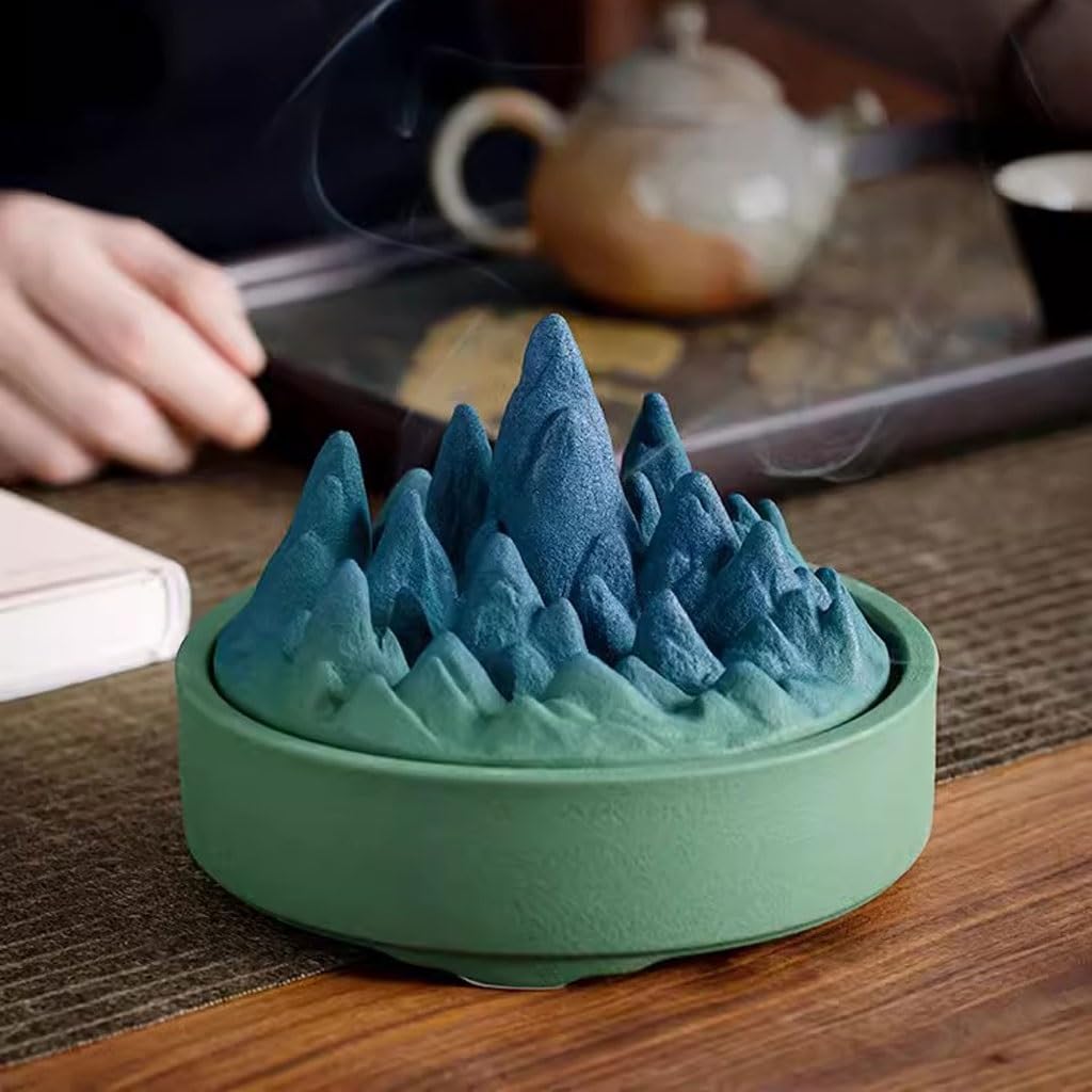 Quemador de Incienso Creativo de cerámica Zen, incensario de Interior de sándalo de Madera de agar for el hogar(A)