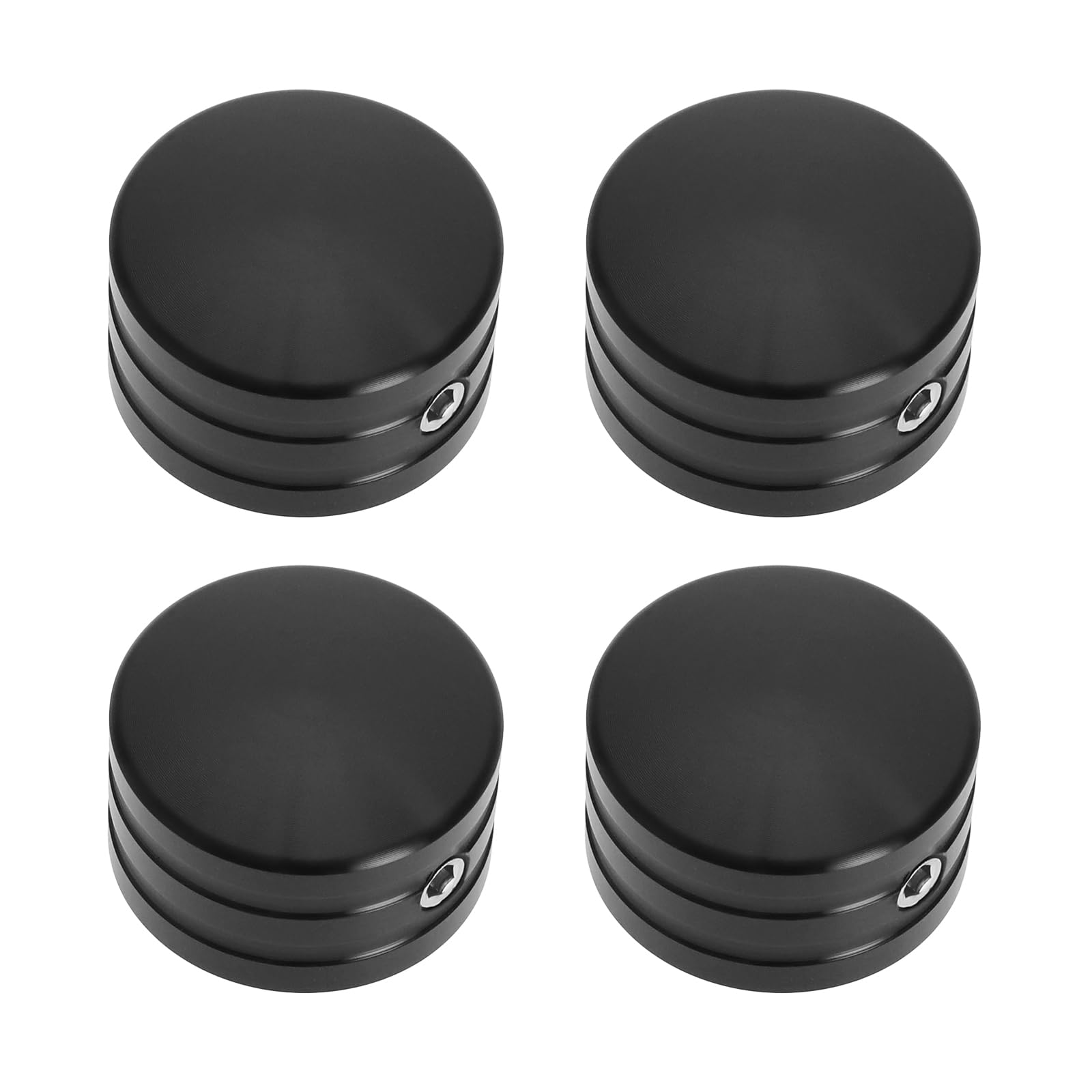ECSiNG 4pcs Motorcycle Head Bolt Caps Spark Plug Head Bolt Cover Spark Plug Cap Compatible with Har-ley Sportster Compatible with Twin Cam Big Twin, Black