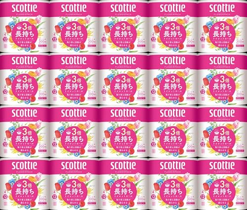 【まとめ買い】 フラワーパック 3倍長持ち 4ロール(ダブル) トイレットペーパー ダブル 長巻き 厚手 柔らかい 吸水性 家庭用 トイレ用品 消耗品 衛生的 長持ち (20パック)