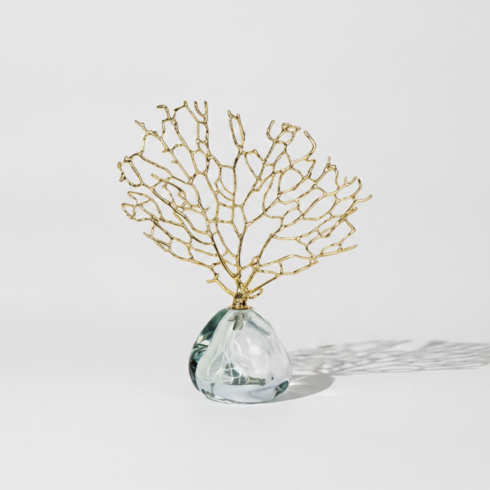 Figura Metal Dorado para Mesa, corativo, Estatua corativa, Estantería, Recibidor, L