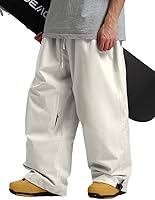 GSOU SNOW Baggy Snowboard Pants Men Women - 15K Waterproof, Windproof, Breathable Ski Pants for Winter Snow Activities