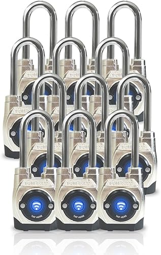 Miniatura 11 de eGeeTouch 5ª generación - Candado inteligente para exteriores – (diseño único, anticorte) Bluetooth y NFC sin llave, seguridad resistente a la