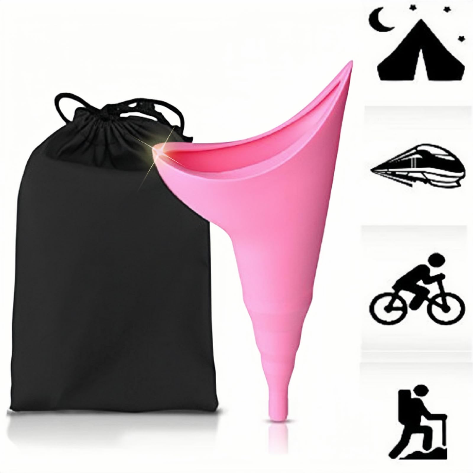 Female Urinal Portable No Overflow No Leak Reusable Pee Funnel, Sturdy & Bigger for More Comfort - Image 4
