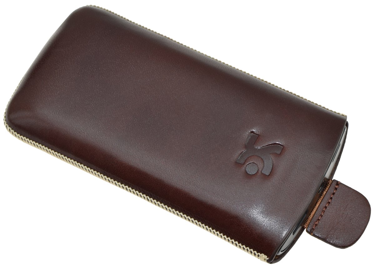 Suncase Originale Custodia Compatibile Con Swisstone Sc 710 Custodia Astuccio IN Pelle Custodia Per Cellulare Custodia Protettiva Custodia IN Vollnarbiges-Braun
