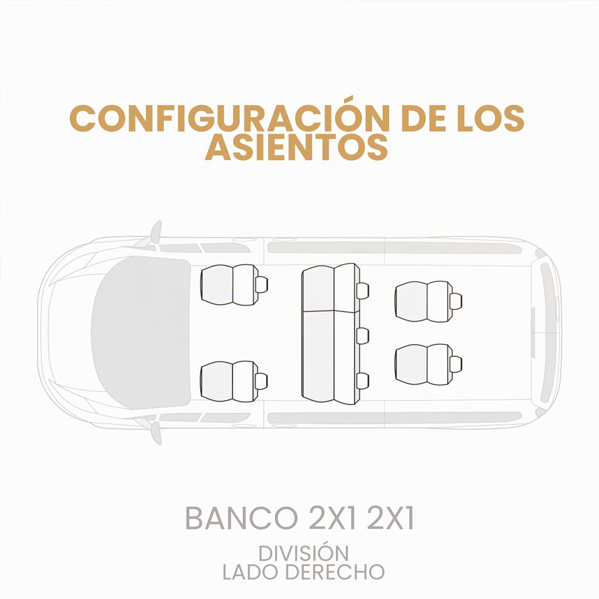MOTOS Fundas Asientos Coche para Opel Zafira B 2005-2014 Funda Asiento Coche Delantero con Sistema de Airbag Activo, Ajuste, Material de Tres Capas, Aspecto Elegante, Aplicación Versátil para