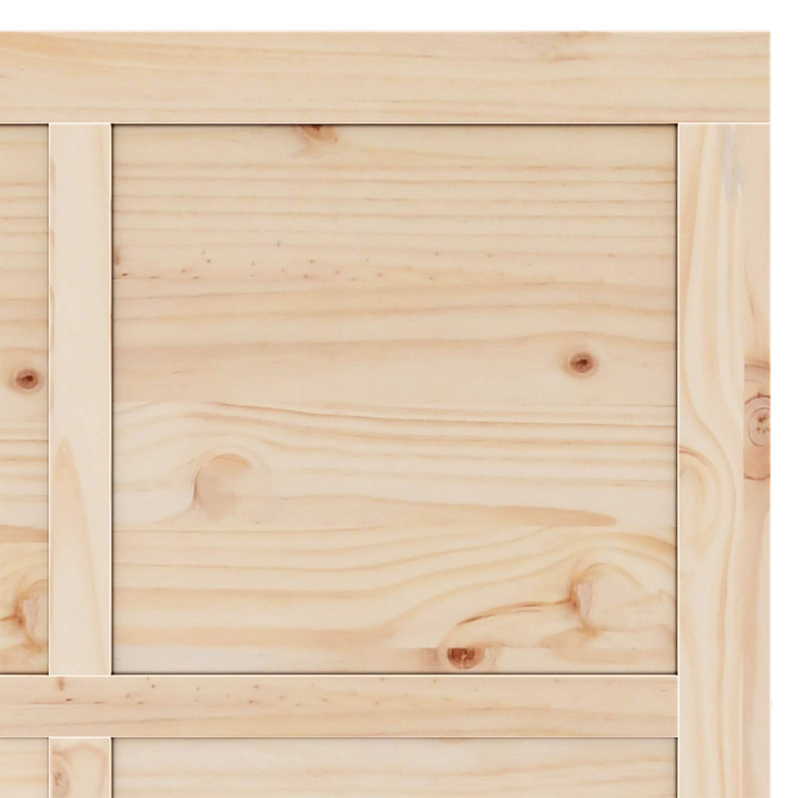 vidaXL Puerta Corredera Natural 90 x 208 cm Madera de Pino Maciza, Sala, Puerta Deslizante Rectangular, Tabique Moderno de Pino, Separador Elegante, Decoración sofisticada para el hogar
