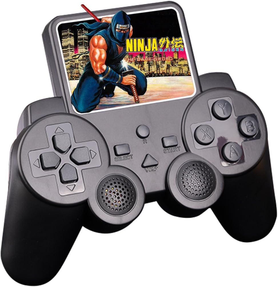 NALACAL8-bit 520 in 1 Classic Retro Games Handheld Gamepad Game Console - 2.5 inch Screen Rechargeable AV TV Out 2 Player Gamepad (Black)